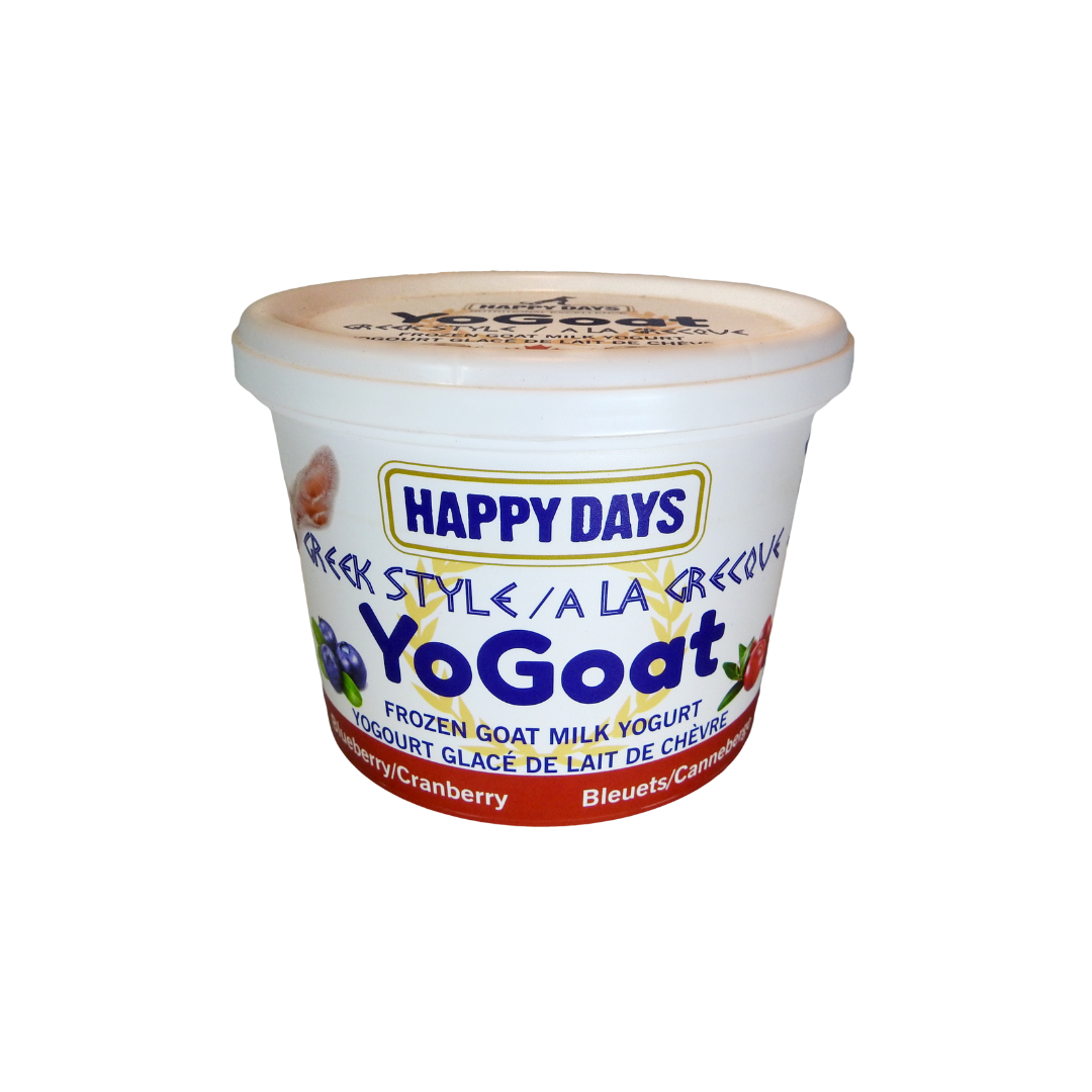 Happy Days Dairy Frozen Dog and Cat Yogurts - YoGoat with Blueberry and Cranberry