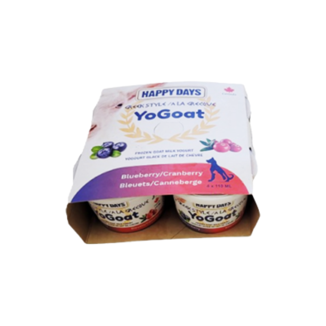Happy Days Dairy Frozen Dog and Cat Yogurts - YoGoat with Blueberry and Cranberry