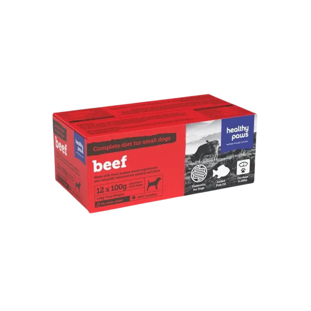 Healthy Paws Frozen Dog Food - Beef – Small Canine Complete