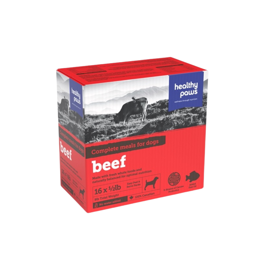 Healthy Paws Frozen Dog Food - Canine Complete Raw Dog Food – Beef