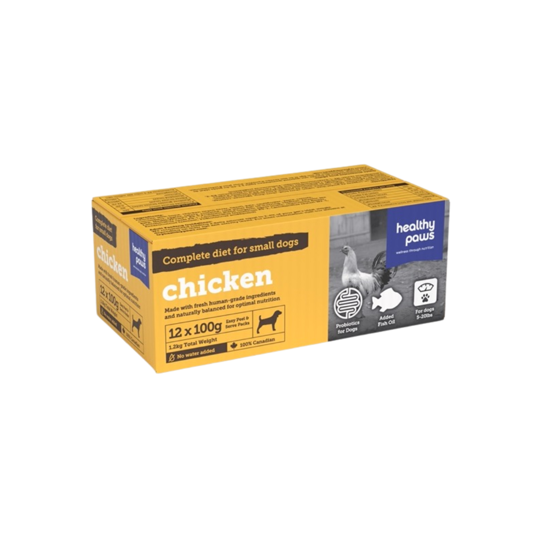 Healthy Paws Frozen Dog Food - Chicken – Small Canine Complete