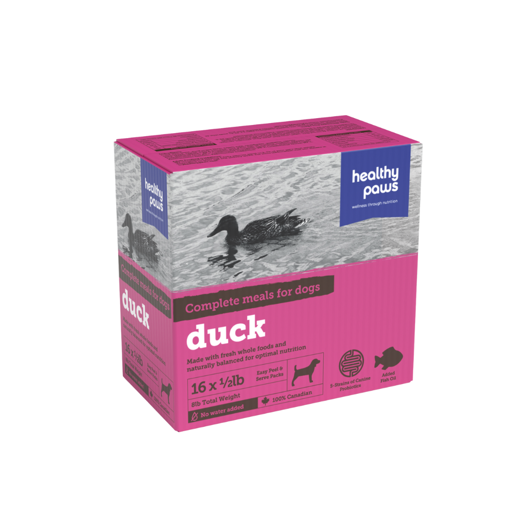 Healthy Paws Frozen Dog Food - Duck – Canine Complete