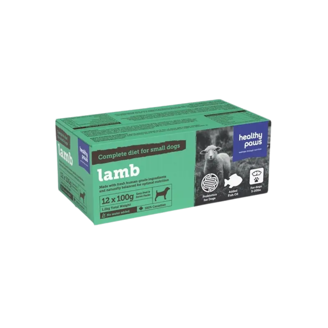 Healthy Paws Frozen Dog Food - Lamb – Small Canine Complete