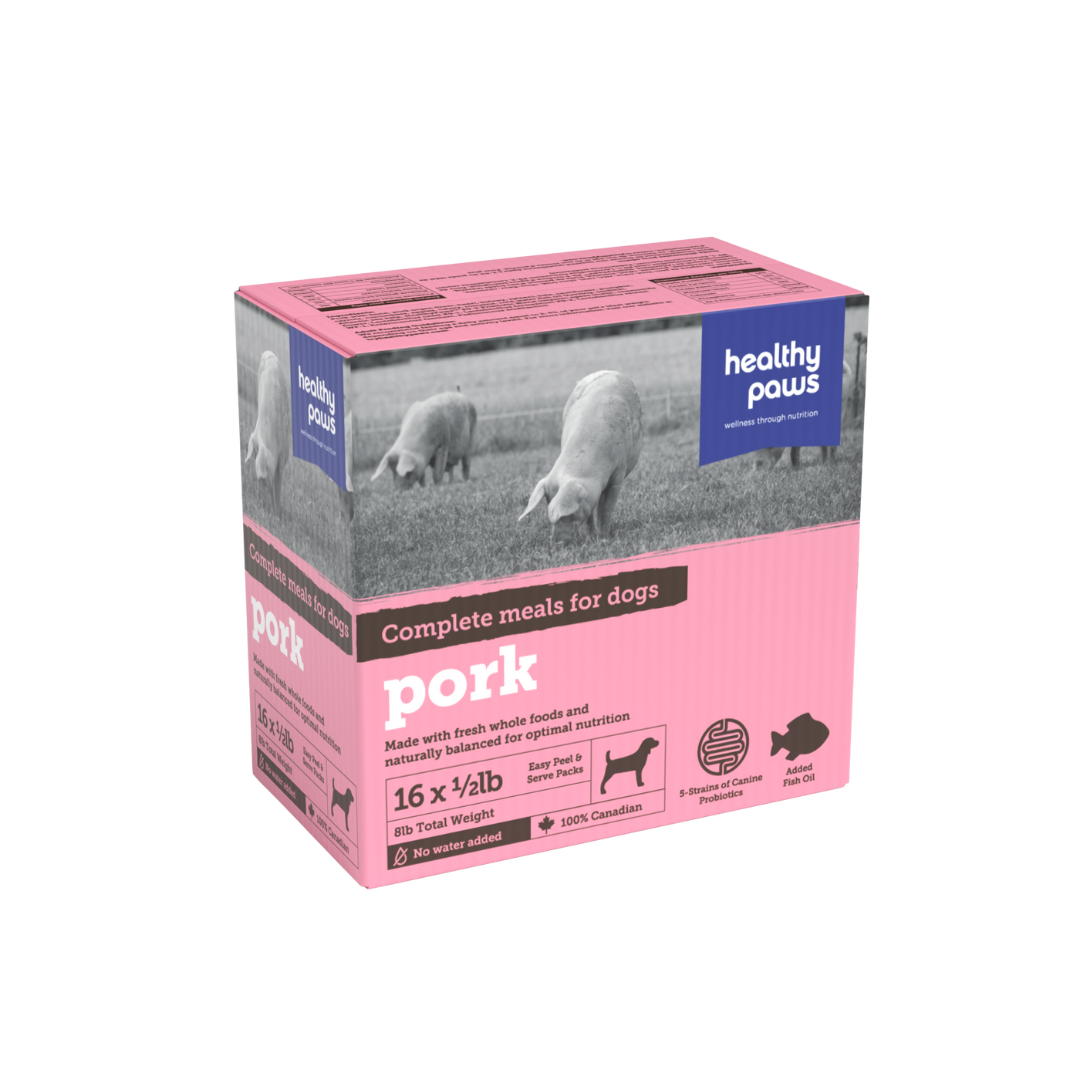 Healthy Paws Frozen Dog Food - Pork – Canine Complete