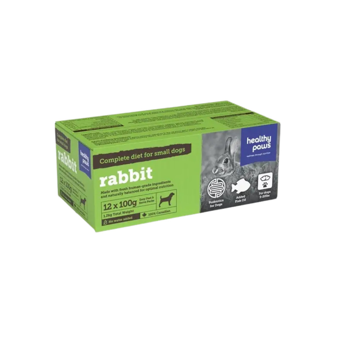 Healthy Paws Frozen Dog Food - Rabbit – Small Canine Complete