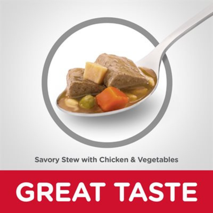 Hill's Science Diet Wet Dog Food - Senior 7+ Savory Stew with Chicken Vegetable