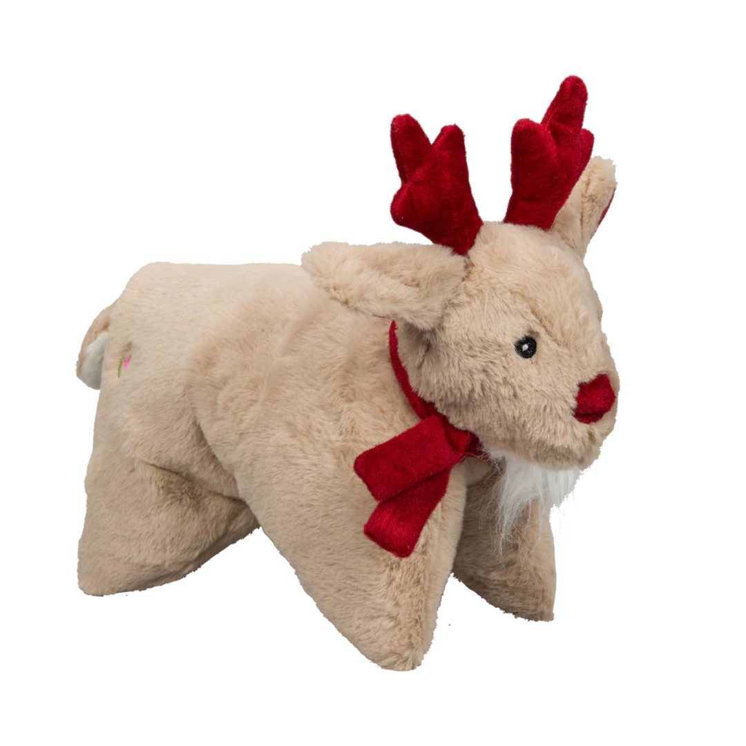 HuggleHounds Dog Toys - Squooshie Snuggles Reindeer