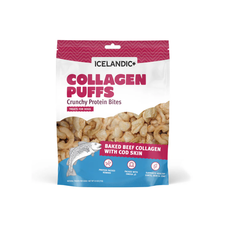 Icelandic+ Dog Treats - Beef Collagen Puffs with Cod Skin