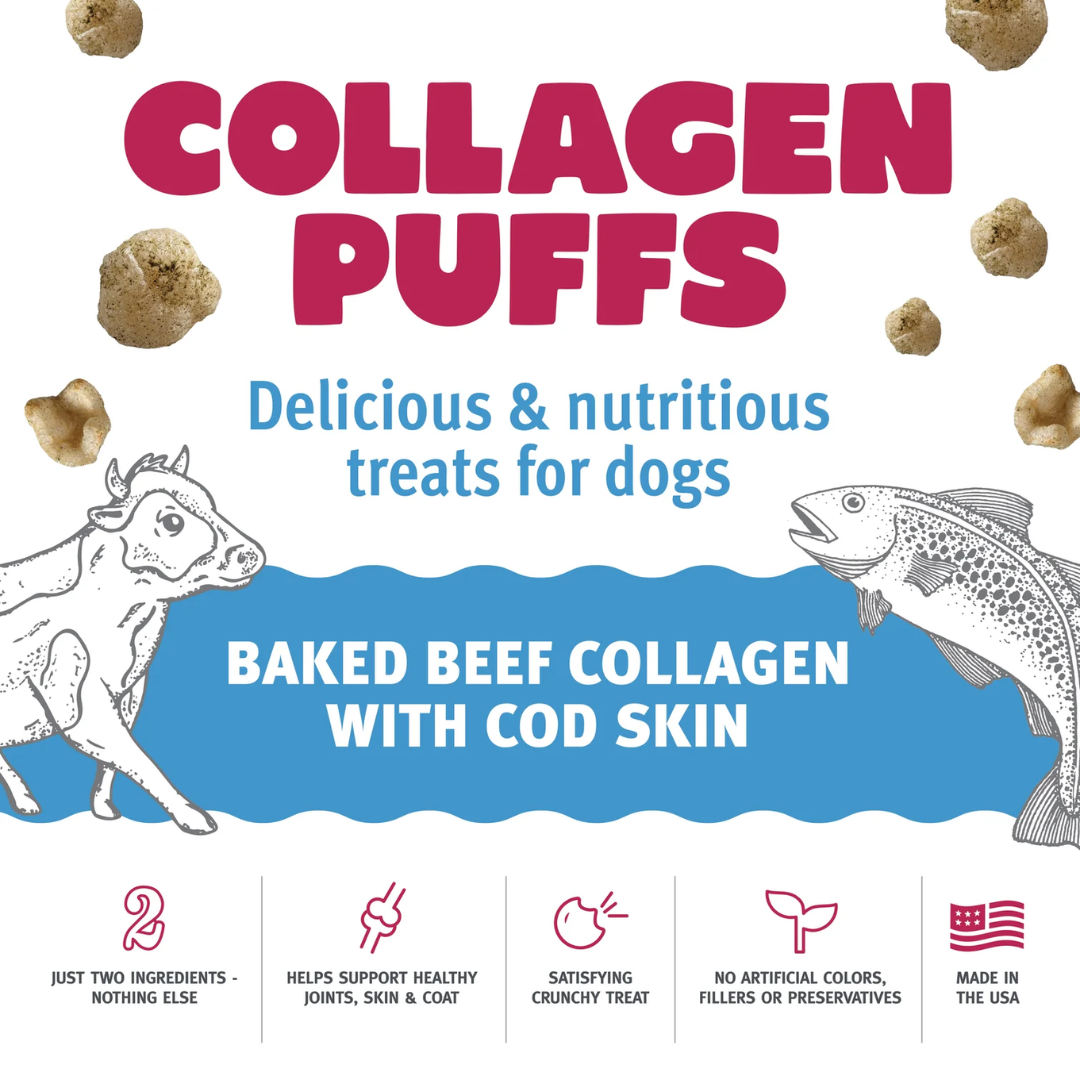 Icelandic+ Dog Treats - Beef Collagen Puffs with Cod Skin