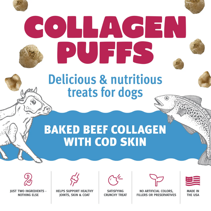 Icelandic+ Dog Treats - Beef Collagen Puffs with Cod Skin