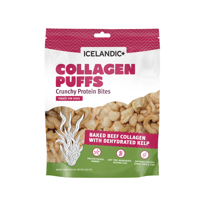 Icelandic+ Dog Treats - Beef Collagen Puffs with Kelp
