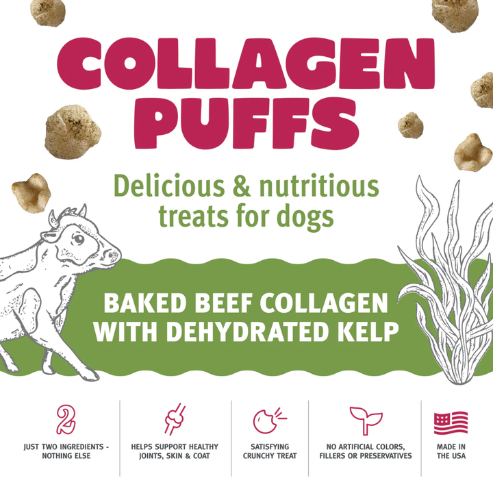 Icelandic+ Dog Treats - Beef Collagen Puffs with Kelp