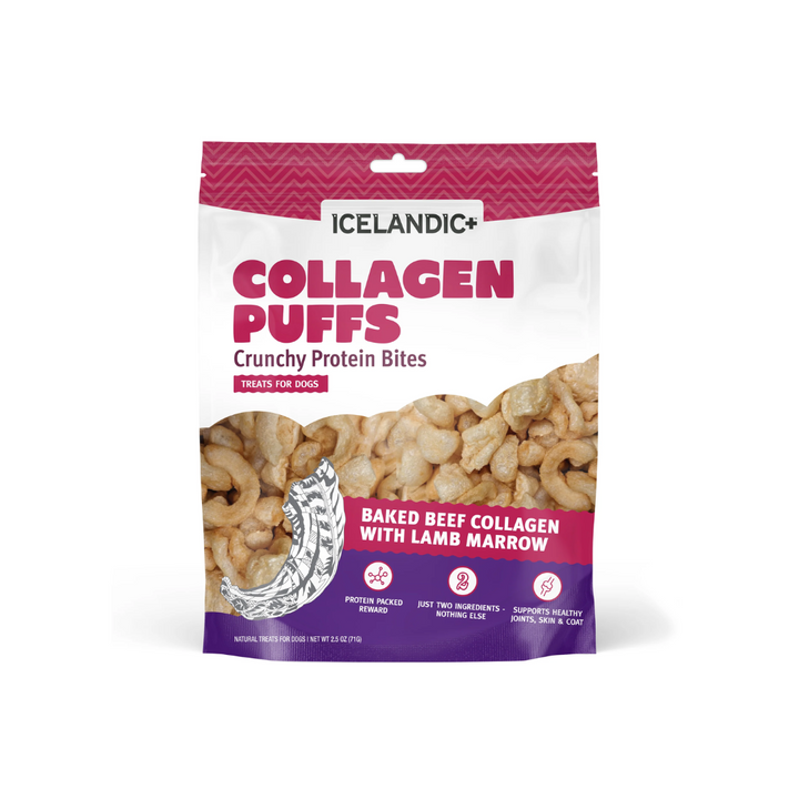 Icelandic+ Dog Treats - Beef Collagen Puffs with Lamb Marrow