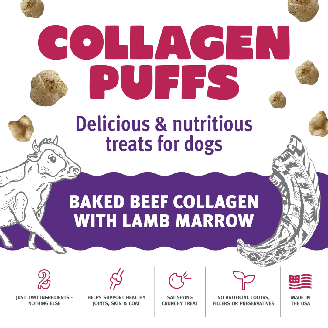 Icelandic+ Dog Treats - Beef Collagen Puffs with Lamb Marrow