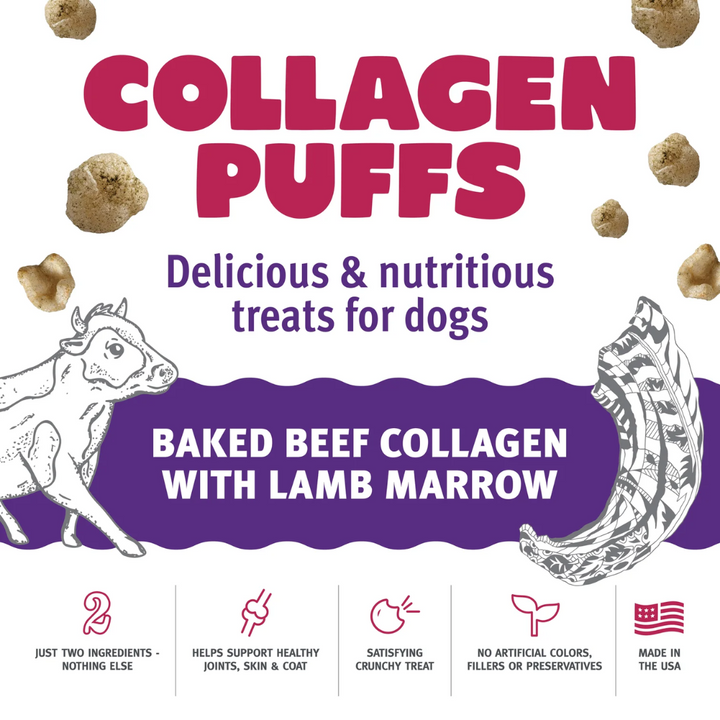 Icelandic+ Dog Treats - Beef Collagen Puffs with Lamb Marrow