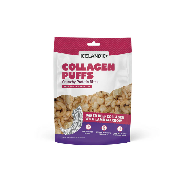 Icelandic+ Dog Treats - Beef Collagen Puffs with Lamb Marrow