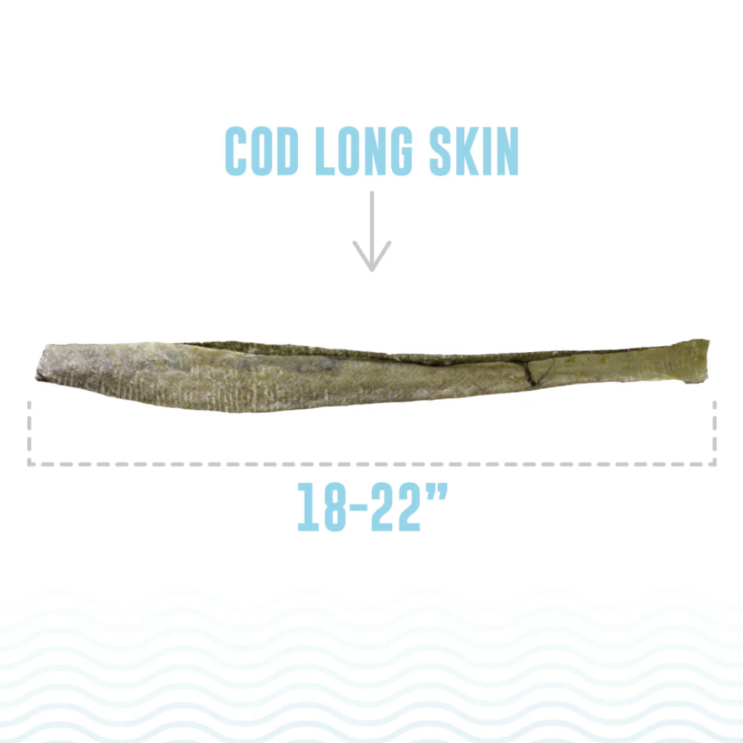 Icelandic+ Dog Treats - Cod Long Skins Dog Chews