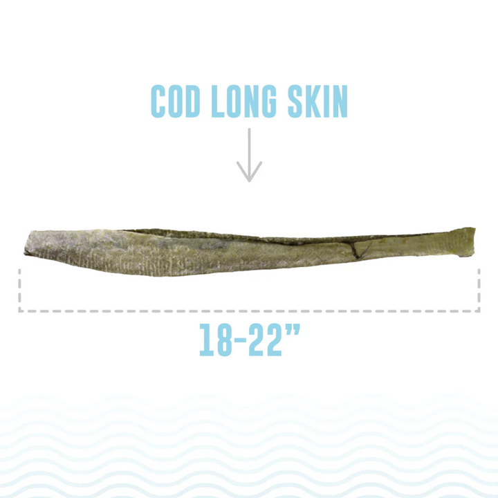 Icelandic+ Dog Treats - Cod Long Skins Dog Chews