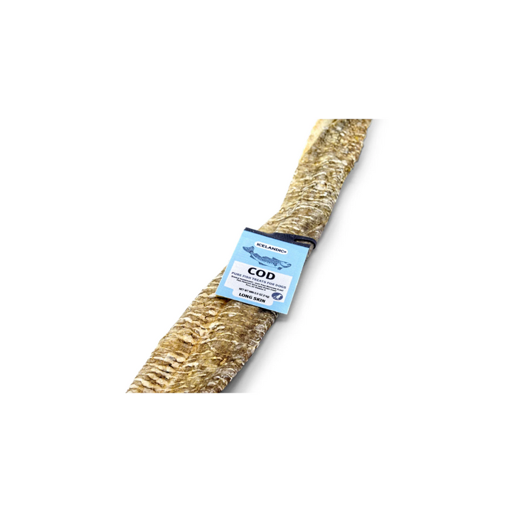 Icelandic+ Dog Treats - Cod Long Skins Dog Chews