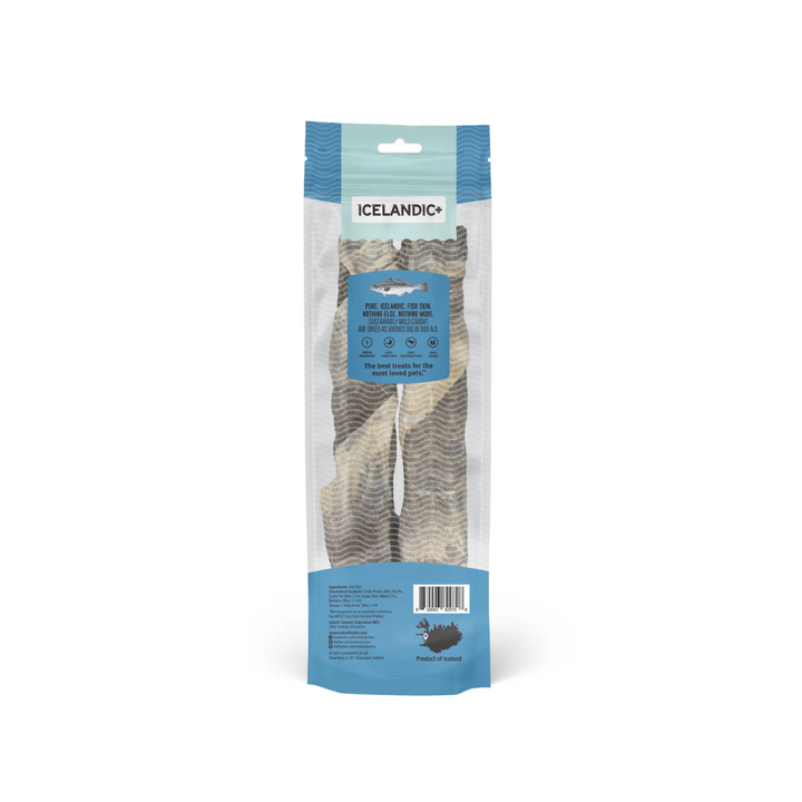 Icelandic+ Dog Treats - Hand Wrapped Cod Skin Long