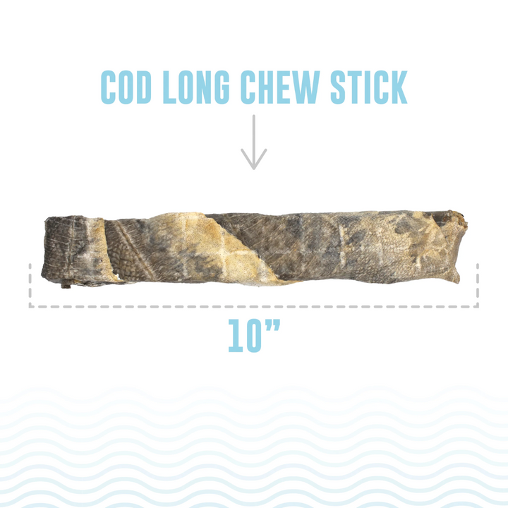 Icelandic+ Dog Treats - Hand Wrapped Cod Skin Long