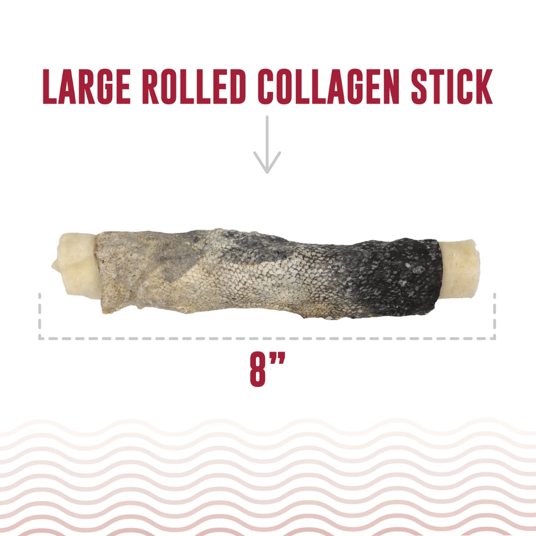 Icelandic+ Dog Treats - Rolled Beef Collagen Wrapped With Cod Skin Chew Stick