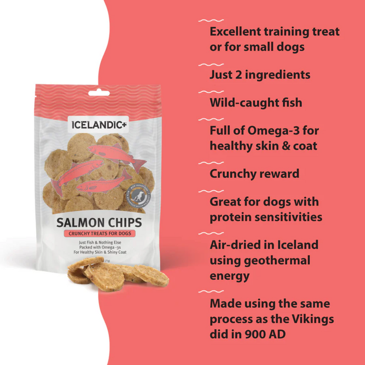 Icelandic+ Dog Treats - Salmon Fish Chips