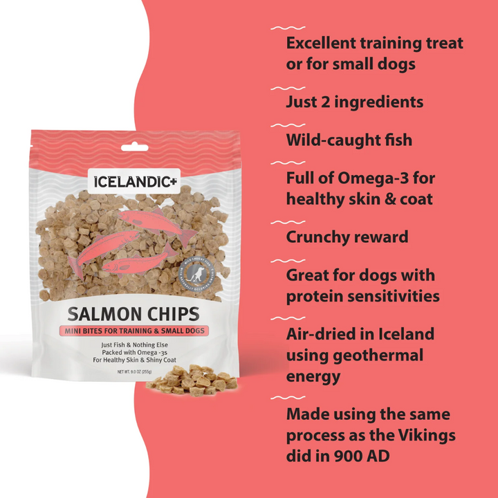 Icelandic+ Dog Treats - Salmon Mini Fish Chips