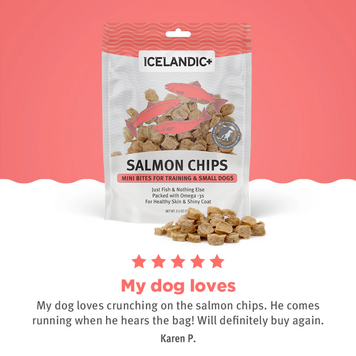 Icelandic+ Dog Treats - Salmon Mini Fish Chips