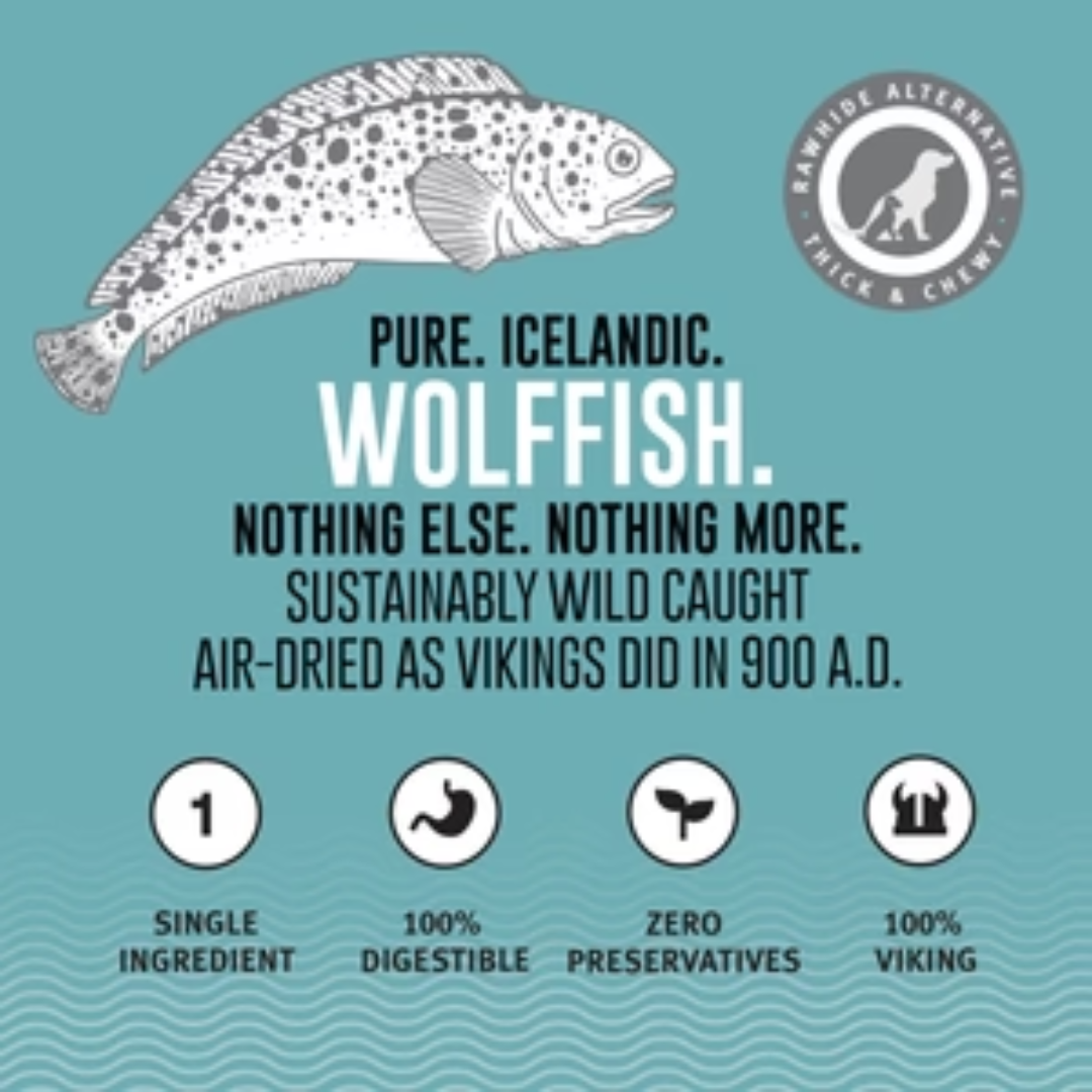 Icelandic+ Dog Treats - Wolffish Skin Sticks & Pieces