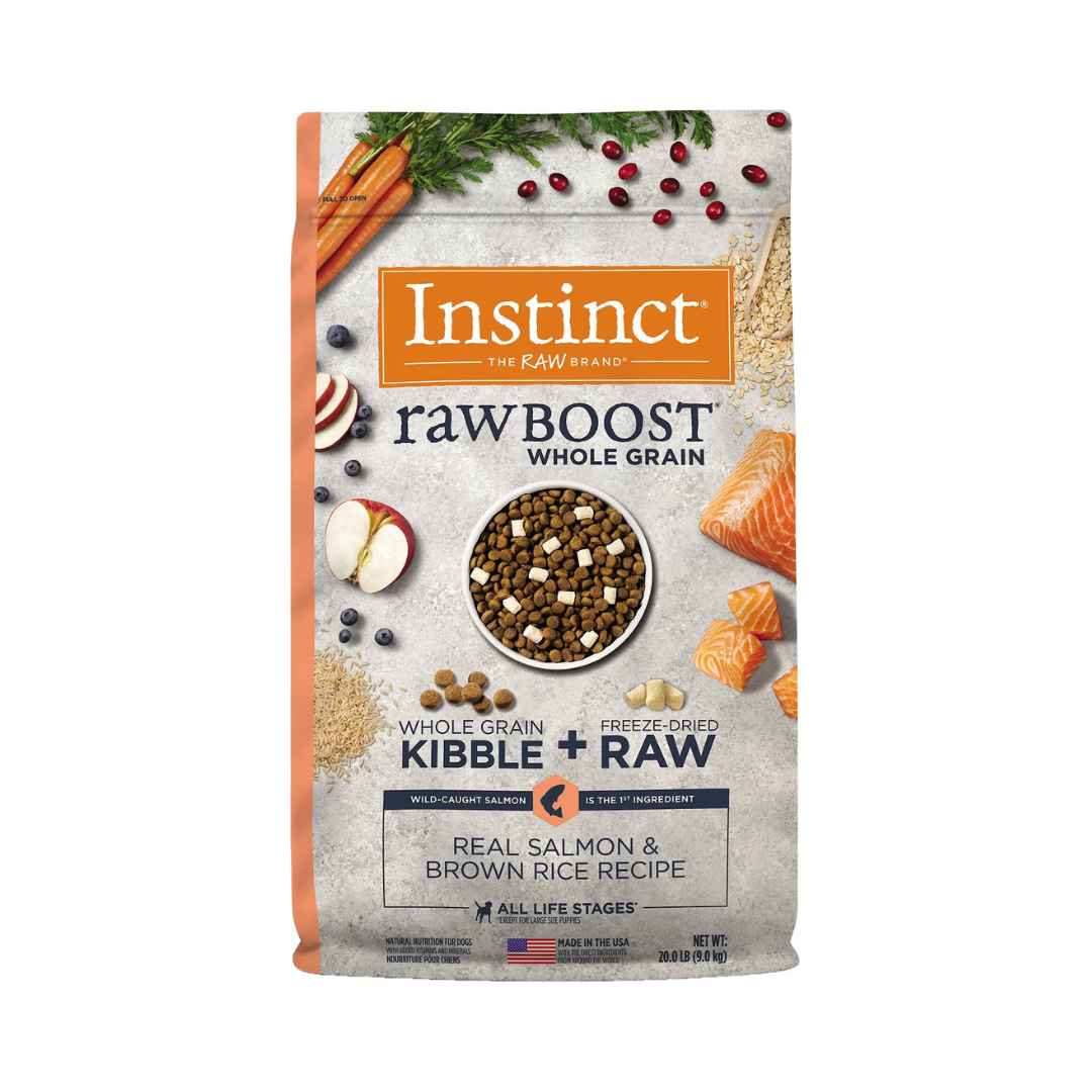 Instinct Kibble & Freeze Dried Dog Food - Raw Boost Whole Grain Real Salmon & Brown Rice
