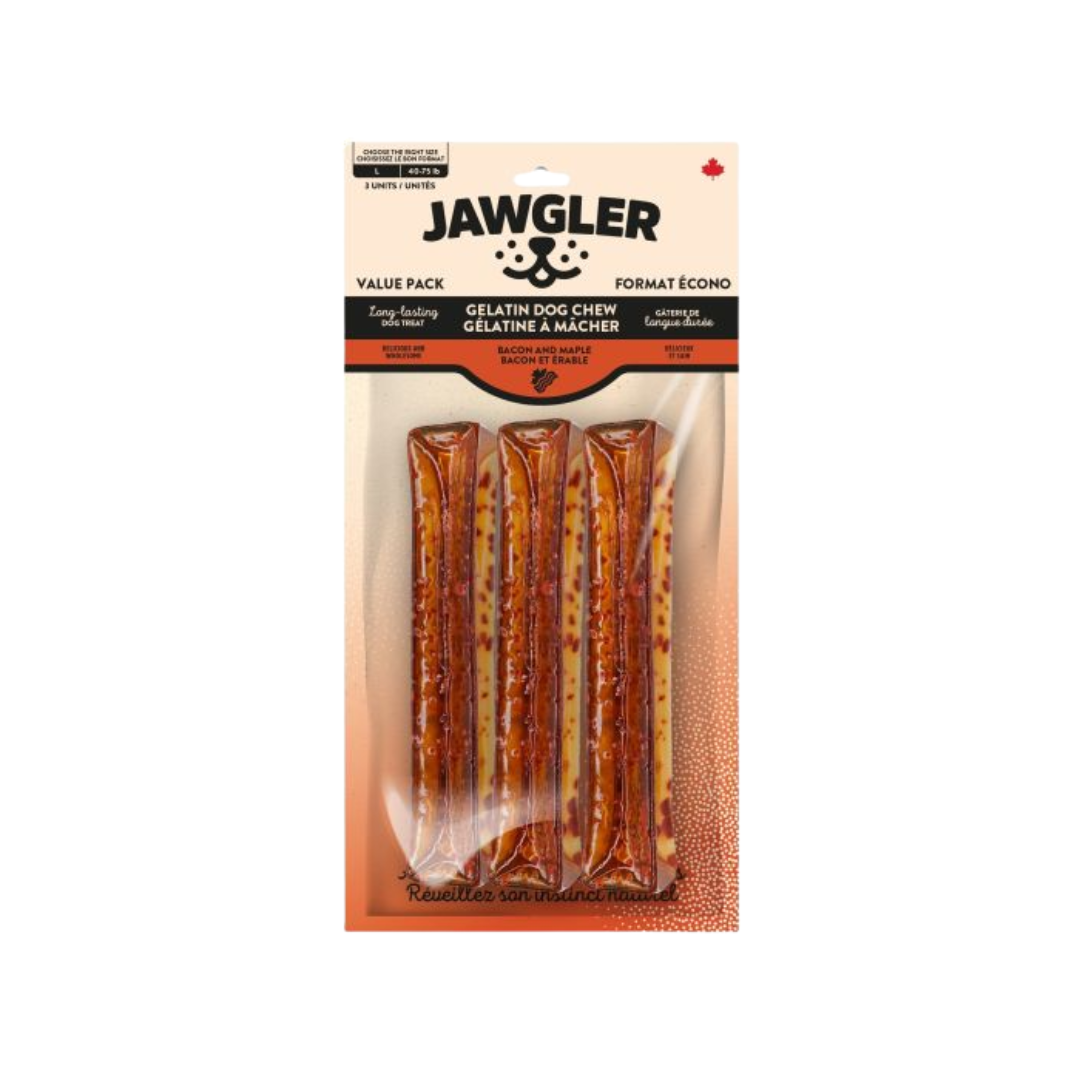 Jawgler Dog Treats - Gelatin Chew Bacon & Maple
