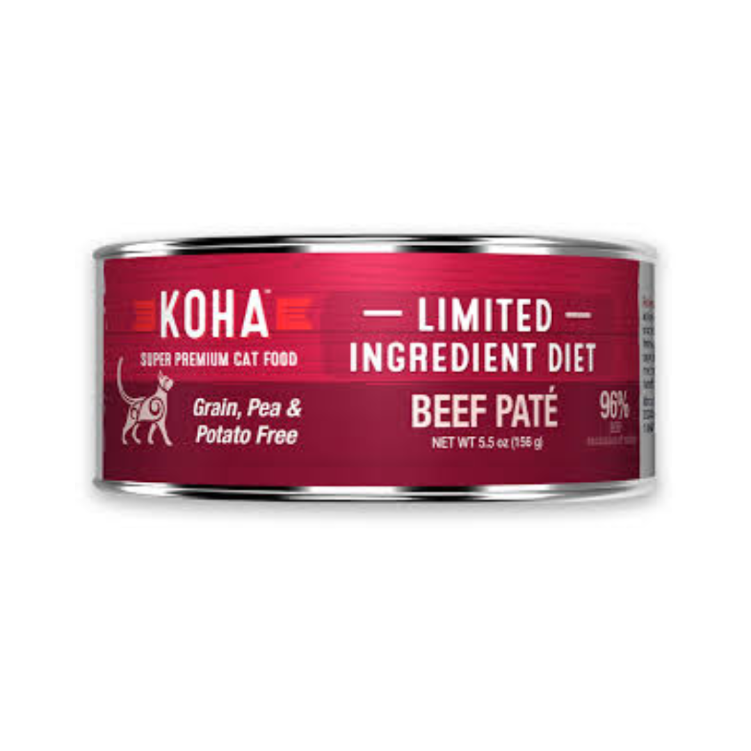 KOHA Wet Cat Food - Limited Ingredient Beef Pate Canned