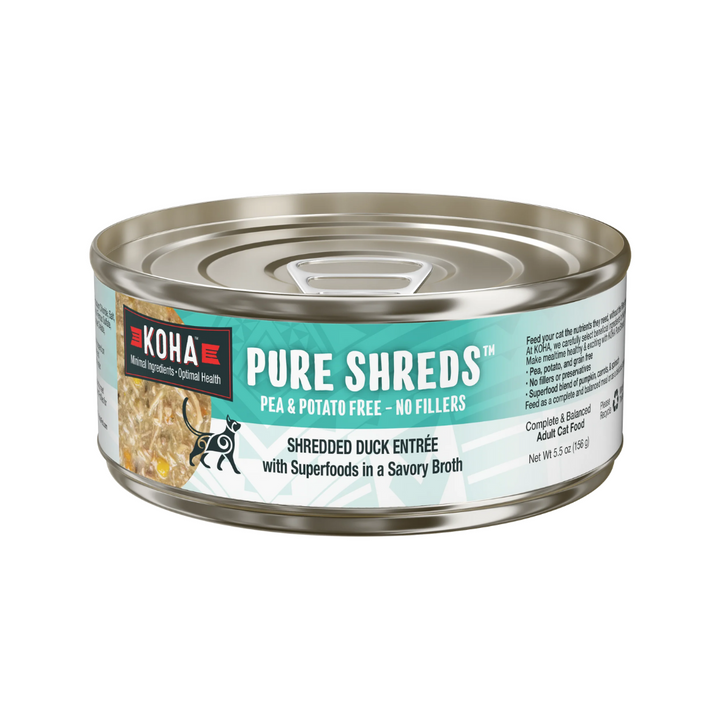 KOHA Wet Cat Food - Pure Shreds Shredded Duck Entree Canned