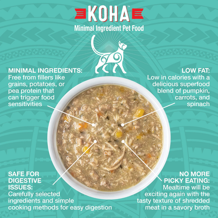 KOHA Wet Cat Food - Pure Shreds Shredded Duck Entree Canned