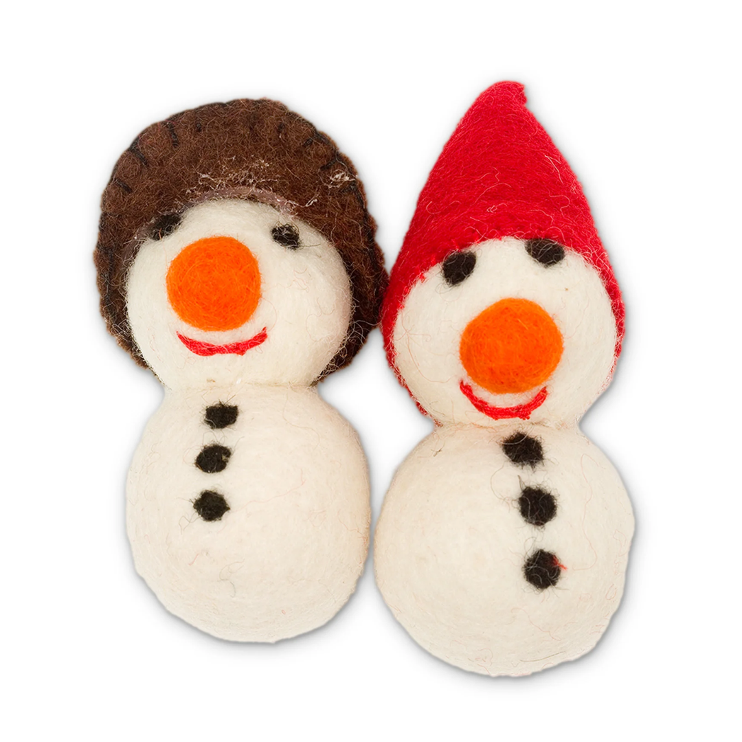 KarmaCat DharmaDog Cat Toys - Wool Felt Snowman