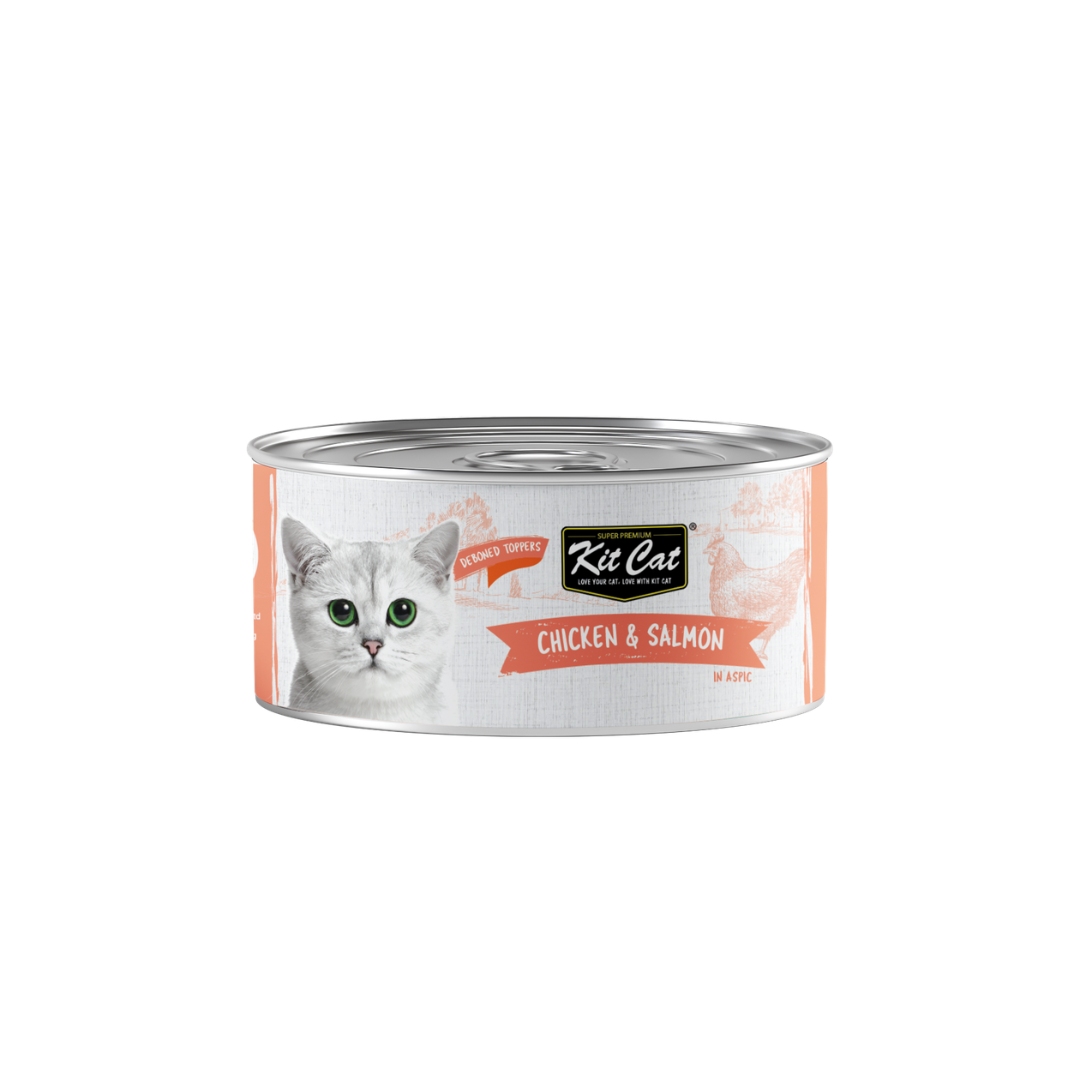 Kit Cat Cat Food Toppers - Deboned Chicken & Salmon Canned