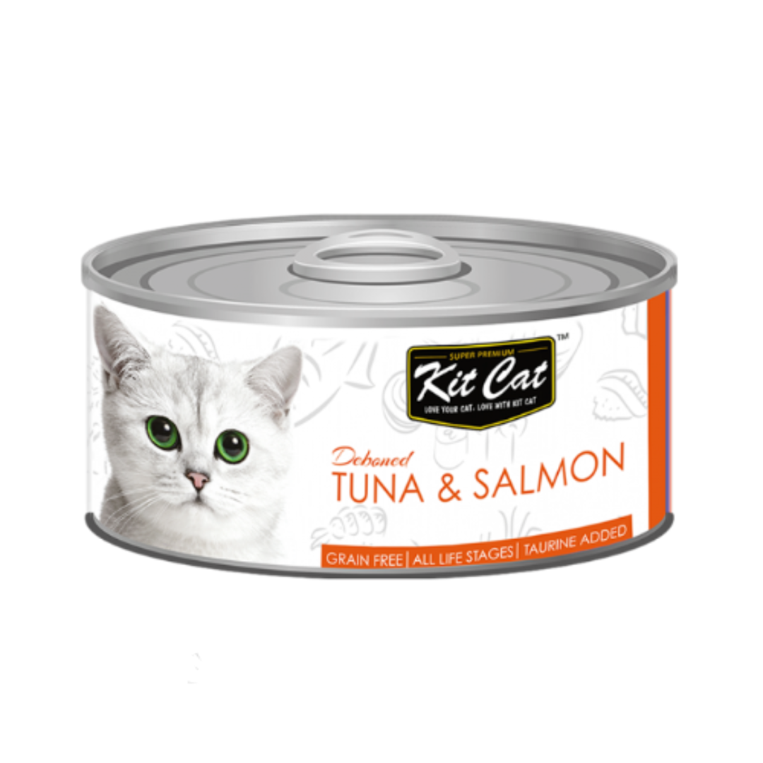 Kit Cat Cat Food Toppers - Deboned Tuna & Salmon Toppers Canned
