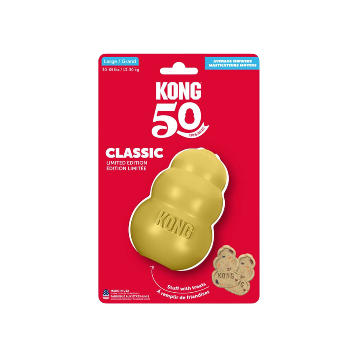 Kong Dog Toy - Limited Edition Gold 50th Anniversary Classic