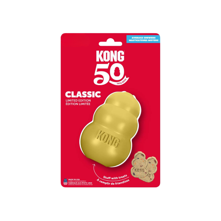 Kong Dog Toy - Limited Edition Gold 50th Anniversary Classic