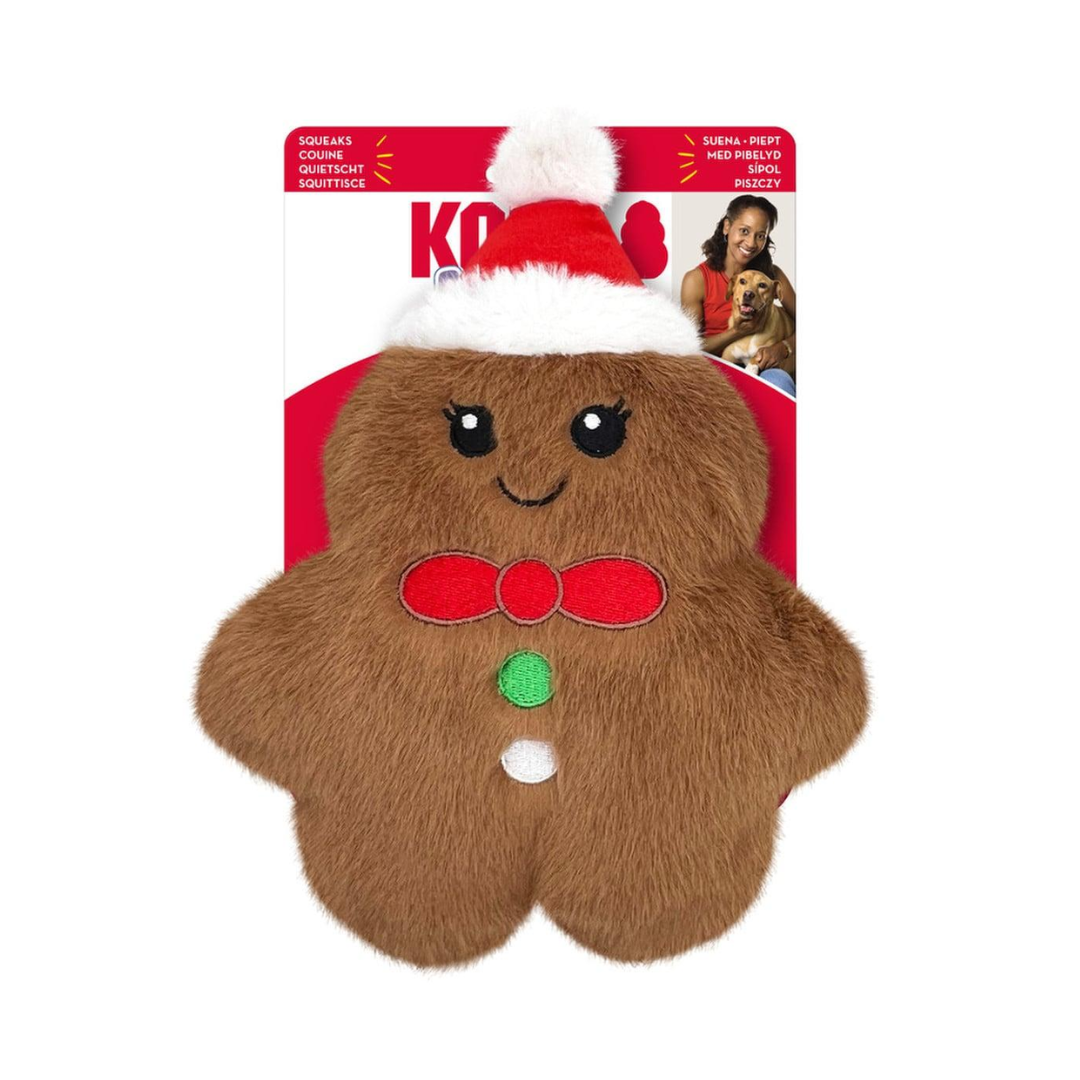 Kong Dog Toy - Holiday Snuzzles Gingerbread Plush