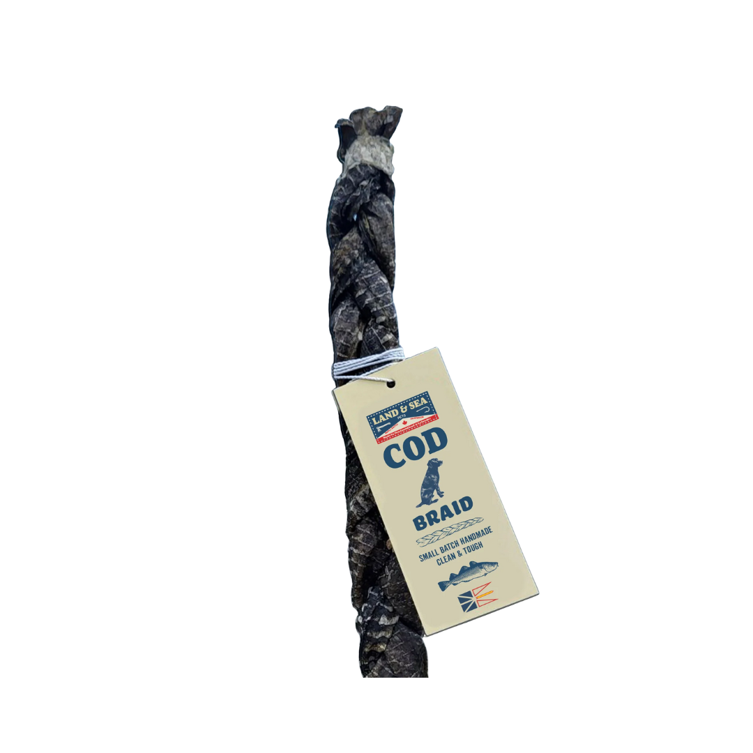 Land & Sea Dog Treats - Cod Braid