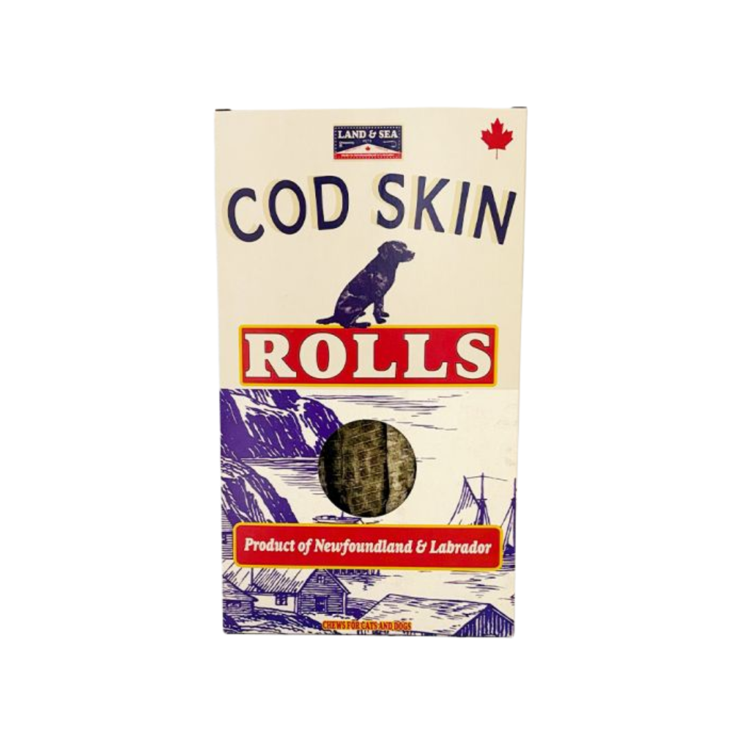 Land & Sea Dog Treats - Cod Skin Quality Cuts