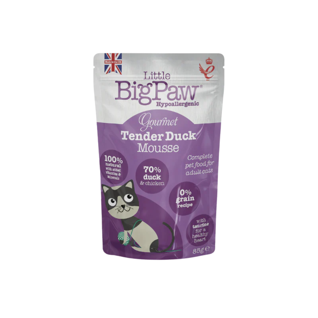 Little Big Paw Wet Cat Food - Gourmet Tender Duck Mousse Pouch