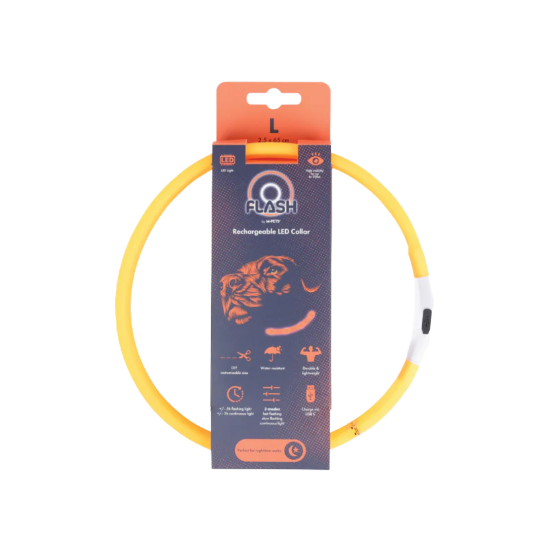 M-PETS Accessories - FLASH LED Rechargeable Collar