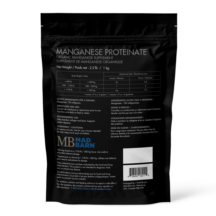 Equine Supplements - Mad Barn Manganese Proteinate - 15%