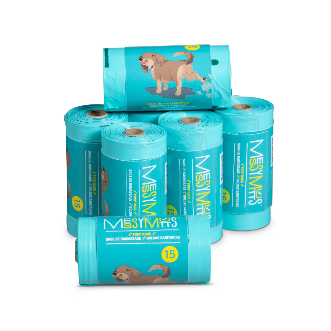 Messy Mutts Pet Waste Bags - Advanced BioRecycle Dog Poop Bags Refill Roll