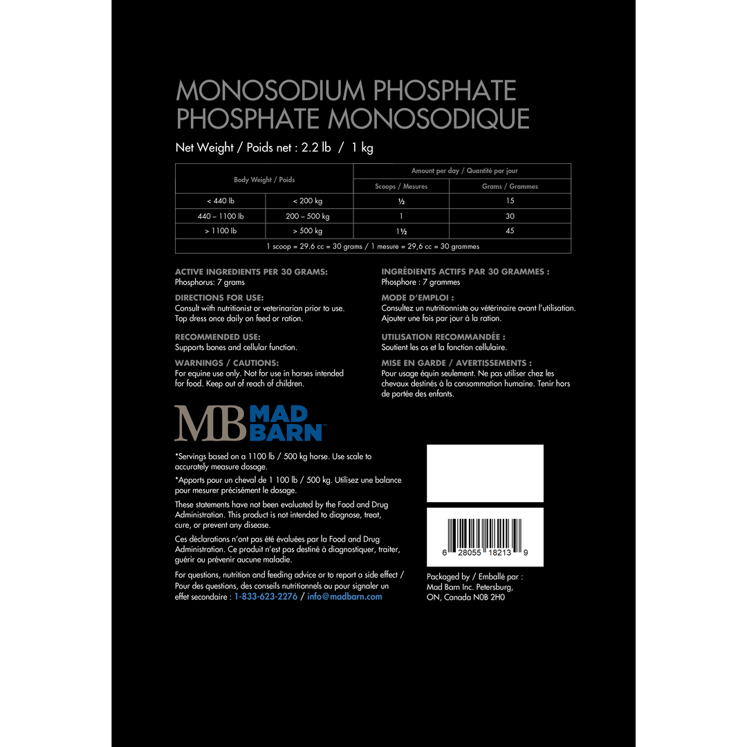 Equine Supplements - Mad Barn Monosodium Phosphate