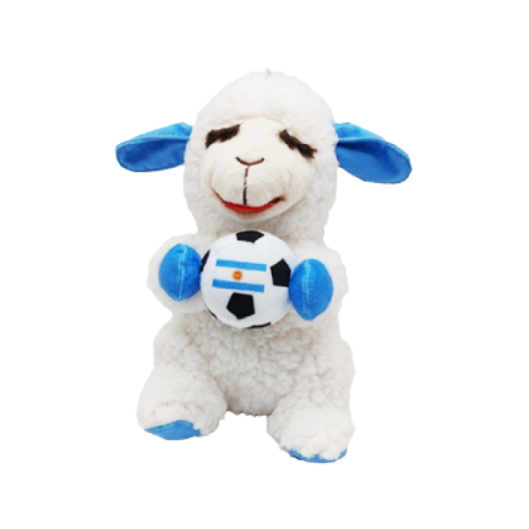 Multipet Dog Toys - Wrinkleez Lamb Chop Soccer Argentina