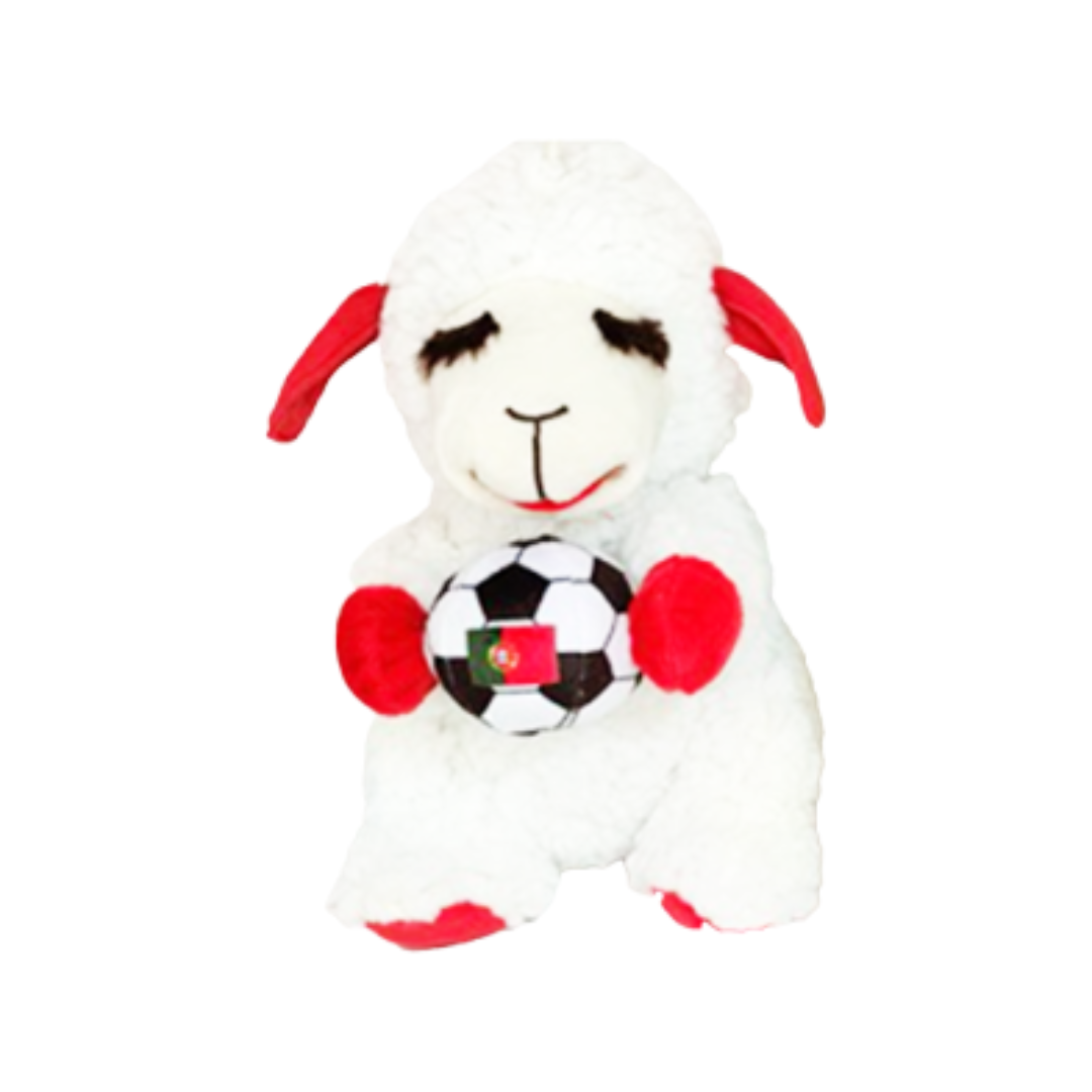 Multipet Dog Toys - Wrinkleez Lamb Chop Soccer Portugal